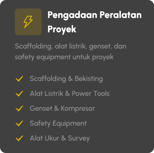 pengadaan peralatan kontraktor proyek semarang